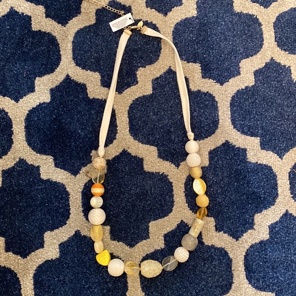 NWT CHICOS | Pastel Beaded drop gold necklace summer - Picture 6 of 8